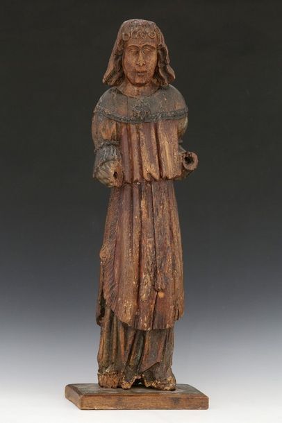 null ANGE en bois sculpté avec restes de polychromie

XVe siècle

Hauteur : 69 cm

(quelques...