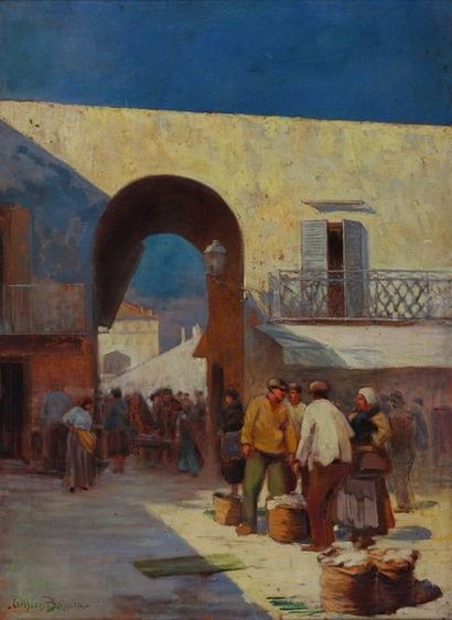 null Gaston BOISSIER (Nîmes 1823 - VIroflay 1908)

Vieux Nice - le cours Saleya

Huile...