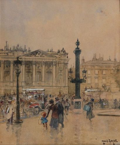 null Francis GARAT (Bordeaux 1870 - ?)

Paris, Place de la Concorde

Aquarelle gouachée

Signée...