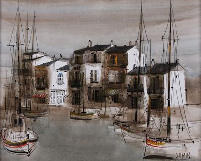 null Georges DAMIN (né en 1942)

Le Port de Saint-Tropez

Huile sur toile

Signée...