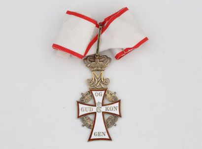 null DANEMARK 

ORDRE DU DANNEBROG, créé en 1671. 

Croix de commandeur, au chiffre...