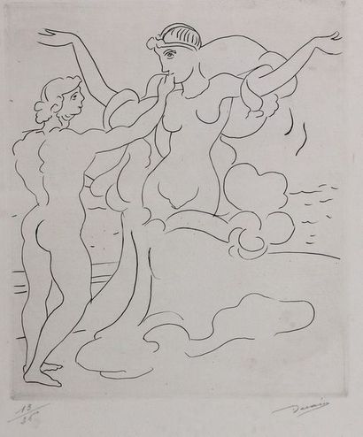 null André DERAIN (1880-1954)

Scène mythologique 

Gravure signée au crayon en bas...