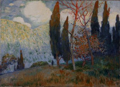 null Pierre DE BELAY (1890-1947)

Soleil d'automne, 1912

Huile sur toile, signée...