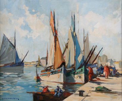 null Lucien Victor DELPY (1842-1910)

Port de pêche Breton

Huile sur toile 

Signée...