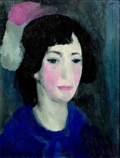 null Marie LAURENCIN (1883-1956)

Jeune femme au pull bleu

Huile sur carton, signée...