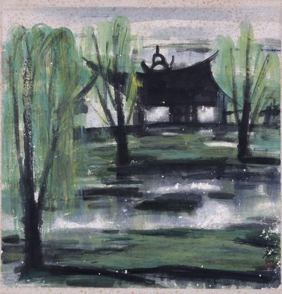 null Lin FENGMIAN (1900-1991)

Maison bord de rivière

Encre et couleurs sur papier...