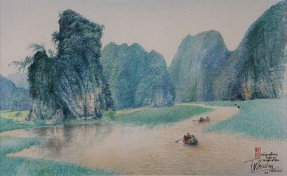 null Tran DUY (1920-2014)

Embarcation sur une rivière

Encre et couleurs sur soie

Signée...