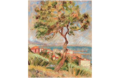  CÉZANNE PAUL (1839 - 1906) / in de stijl van impressionistische pastel : 