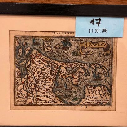 ORTELIUS (Abraham). « Hollandia ». Carte en coloris tirée de l’édition d’Ortelius...