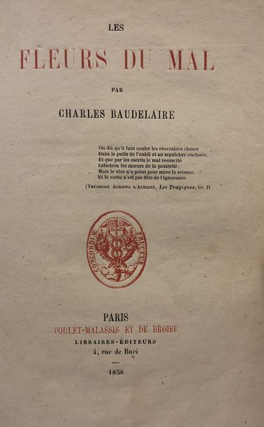 null 

Edition originale non expurgée.- BAUDELAIRE (Charles). Les Fleurs du Mal....