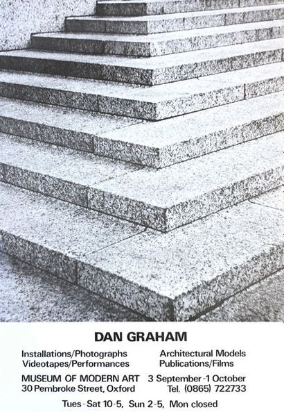 GRAHAM (Dan). Affiche (1978). Planche réalisée pour son exposition personnelle au...