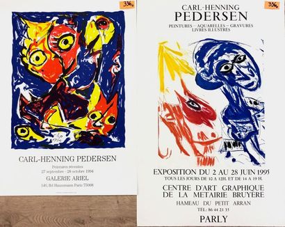 PEDERSEN (Carl-Henning). Affiche (1995). Eau-forte en couleurs, éditée pour son exposition...