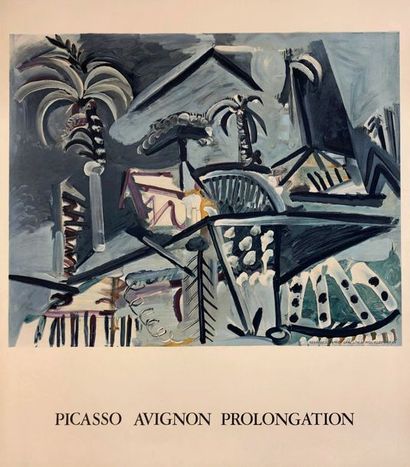 PICASSO (d'après Pablo). "Picasso Avignon Prolongation" (1973). Planche d'interprétation...