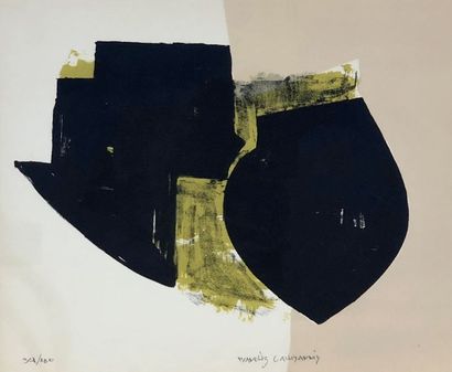 null CALLIYANNIS (Manolis). "Composition" (1953). Lithographie en couleurs tirée...