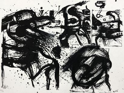null CHRISTOFOROU (John). Untitled. Lithograph in black, just. 62/75 and signed in...