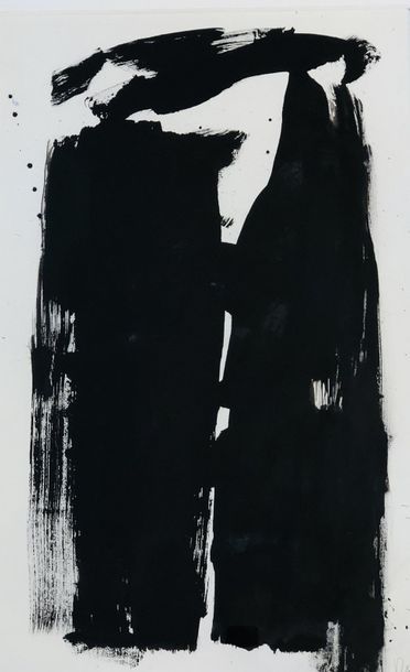 DEBRÉ (Olivier). "Composition" (1989). Ink on paper dated and signed in the lower...