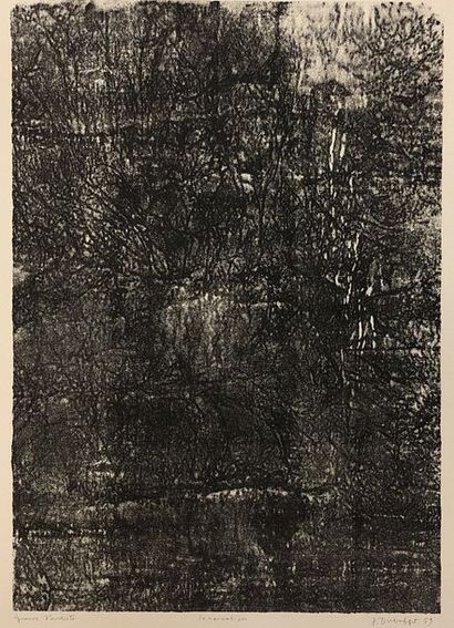 DUBUFFET (Jean). "Innervation" (1959). Lithograph in black on Arches vellum, titled,...