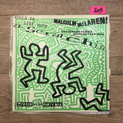 HARING (Keith). "The World’s Famous Supreme Team Show, Malcolm McLaren" (1984). Disque...