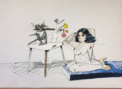 ANDREA (Pat). Untitled. Lithograph in colours, just. 53/75, signed in pencil, mounted...