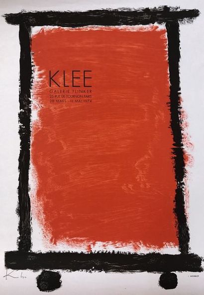 KLEE (Paul). Poster (1974). Colour lithograph printed on publishing paper for his...