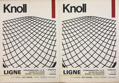 null LEDUNE (Guy). "Knoll". Sérigraphie en 3 couleurs tirée sur papier d’édition...