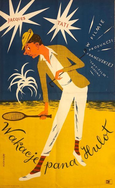null LENGREN (Zbigniew). "Wakacje Pana Hulot" (1954). Colour lithograph made for...