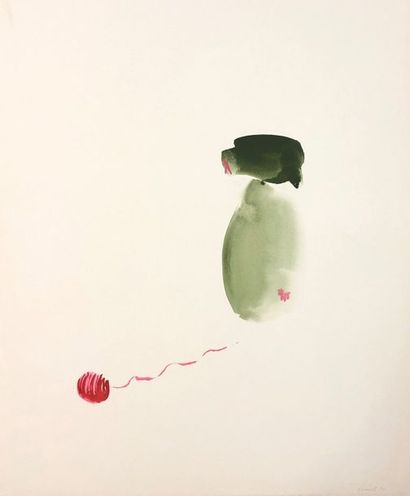 NYST (Jacques-Louis). Untitled (1970). Watercolour on paper, dated and signed in...