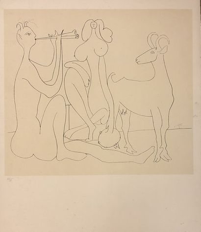 PICASSO (d'après Pablo). "Mes dessins d'Antibes" (1958). Photo-lithographie tirée...