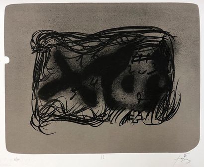 TÀPIES (Antoni). "Erinnerungen, II" (1988). Lithographie en 2 tons tirée sur vélin...