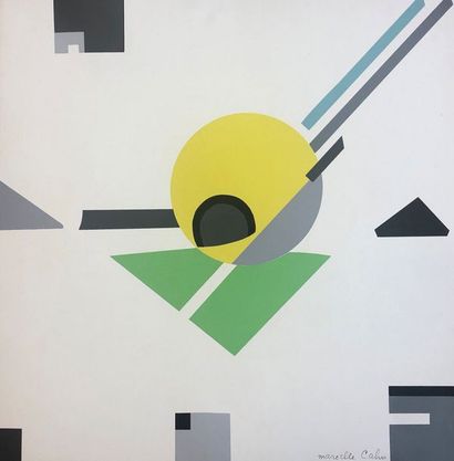 null CAHN (Marcelle Delphine). "Composition". Silkscreen in colours, signed in pencil....