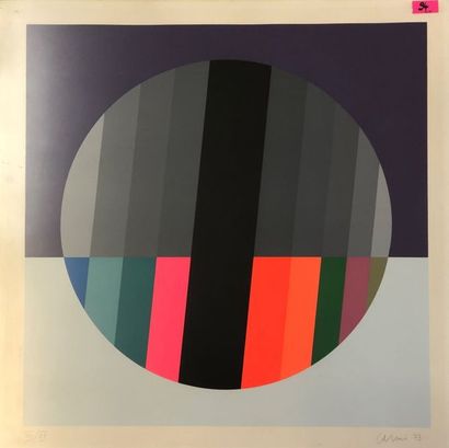 CARMI (Eugenio). Untitled (1973). Color silkscreen print, just. VIII/XX, signed in...