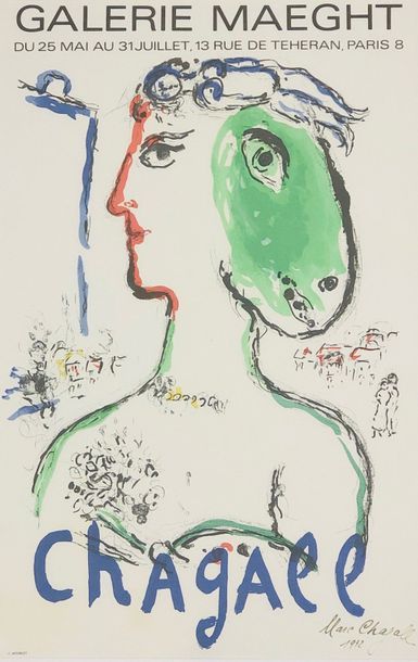 CHAGALL (Marc). "L’Artiste phénix" (1972). Affiche pour la galerie Maeght. 1972....