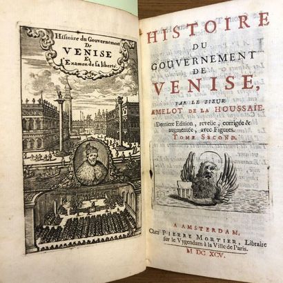null AMELOT DE LA HOUSSAIE. Histoire du gouvernement de Venise. Derniere édition,...