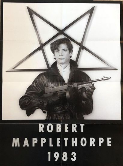 null MAPPLETHORPE (Robert). Affiche (1983). Planche offset en noir, réalisée à l'occasion...