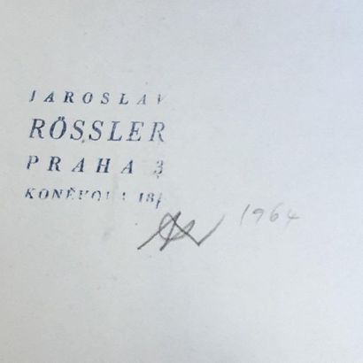 null ROSSLER (Jaroslav). "Composition abstraite" (1964). Tirage argentique, daté...