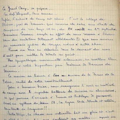 Scoutisme.- Journal scout de la 60e unité de Notre-Dame de Stalle (1940-43). Album...
