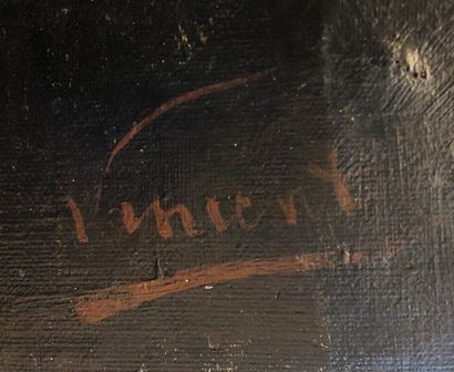 VAN GOGH (Vincent) "Le Grand buste de berger" (1884).
Huile sur toile, signée en...
