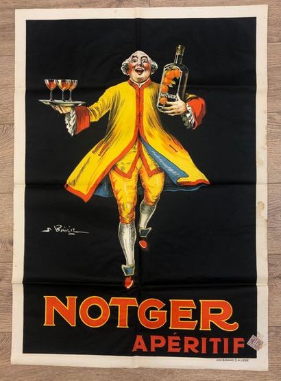 BAILIE (S.C.) "Notger Apéritif" (ca 1926). Lithographie en couleurs. Liège, Impr....