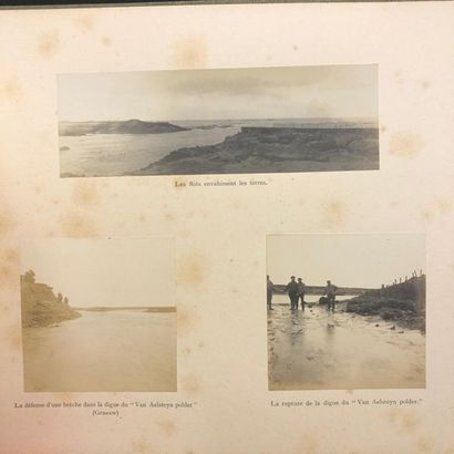 null The Floods in Zeeland, March 12, 1906. Album with 30 photographs with printed...