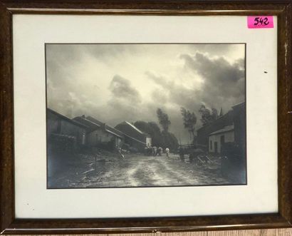 MISONNE (Léonard). "The Storm's Coming" (1941). Mediobrome print, dated, signed in...