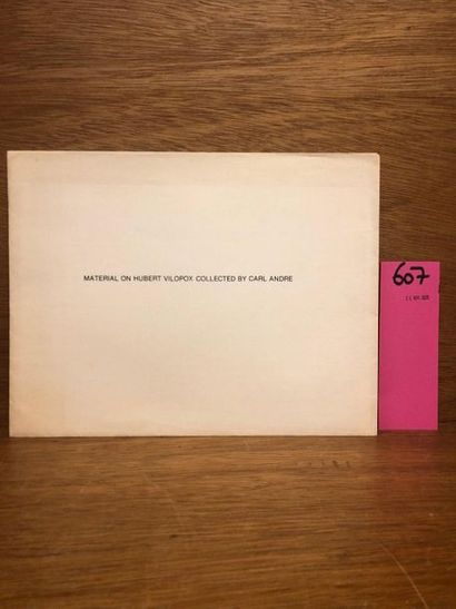 ANDRE (Carl). Material on Hubert Vilopox collected by Carl Andre. S.l.n.d. (1975),...