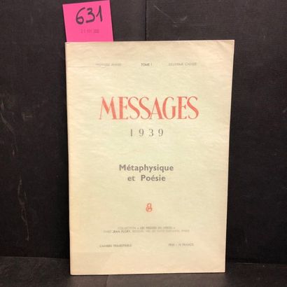null BELLMER.- "Messages 1939". Cahiers trimestriels. Tome 1 (première année, 2e...