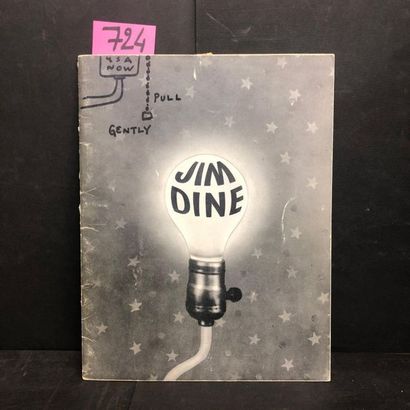 null Jim Dine. Exhibition. N.Y., Sidney Janis, 1963, plaquette 4°, agrafée. Exemplaire...