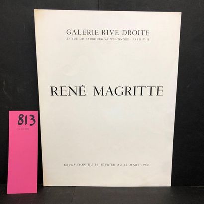 null René Magritte. Plaquette éditée pour son exposition personnelle à la Galerie...