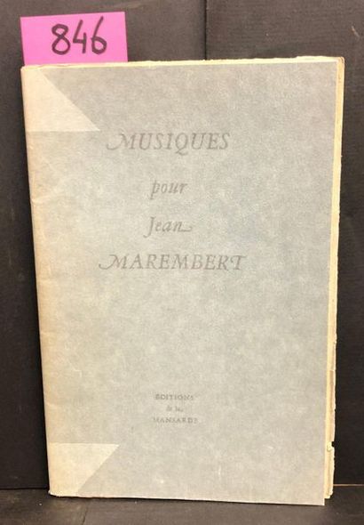 null Musiques pour Jean Marembert. Textes de Marcel Béalu, Camille Bryen, Jean Cocteau,...