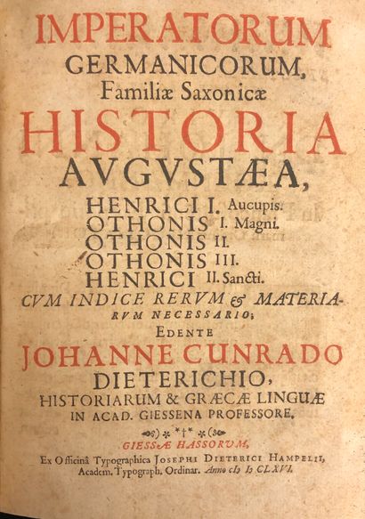 null DIETERICH (Johann, Conrad). Imperatorum germanicorum, familiae Saxonicae Historia...