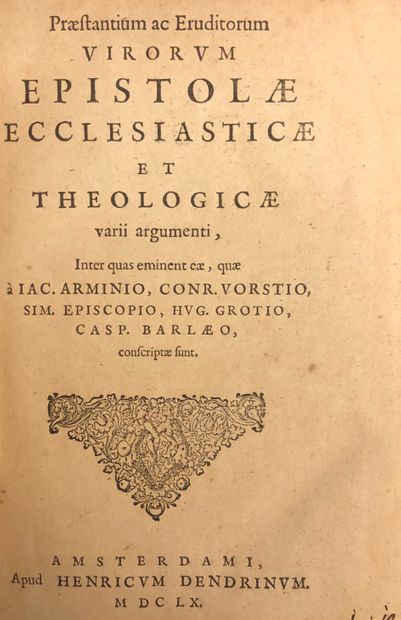 null Præstantium ac eruditorum virorum epistolæ ecclesiasticæ et theologicæ varii...