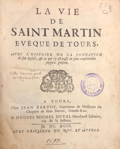 null [GERVAISE (Nicolas). La Vie de saint Martin évêque de Tours, avec l’histoire...