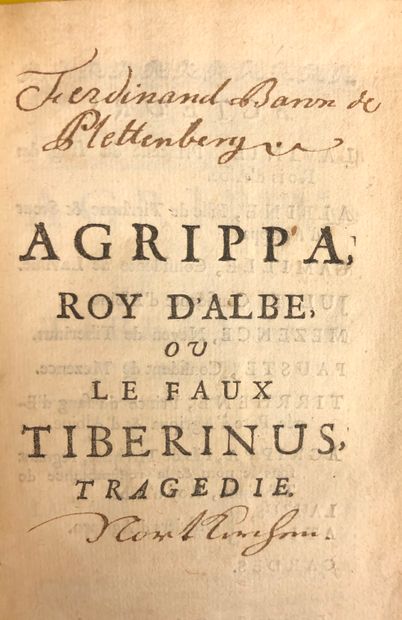 null [QUINAULT (Philippe)]. Agrippa, roy d’Albe, ou le faux Tiberinus, tragedie....