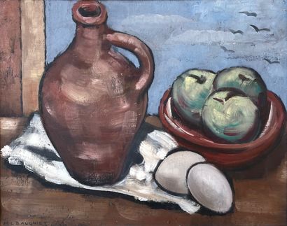 BAUGNIET (Marcel-Louis). "Still Life" (1945). Oil on canvas, dated and signed in...